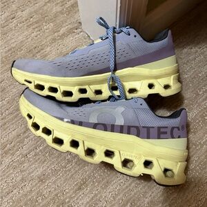 On Running Cloudtec Shoes in Lavender and Lemon